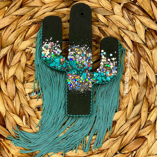 Black Cactus Car Freshie (with or without fringe - Dream Upon A Design, LLC.