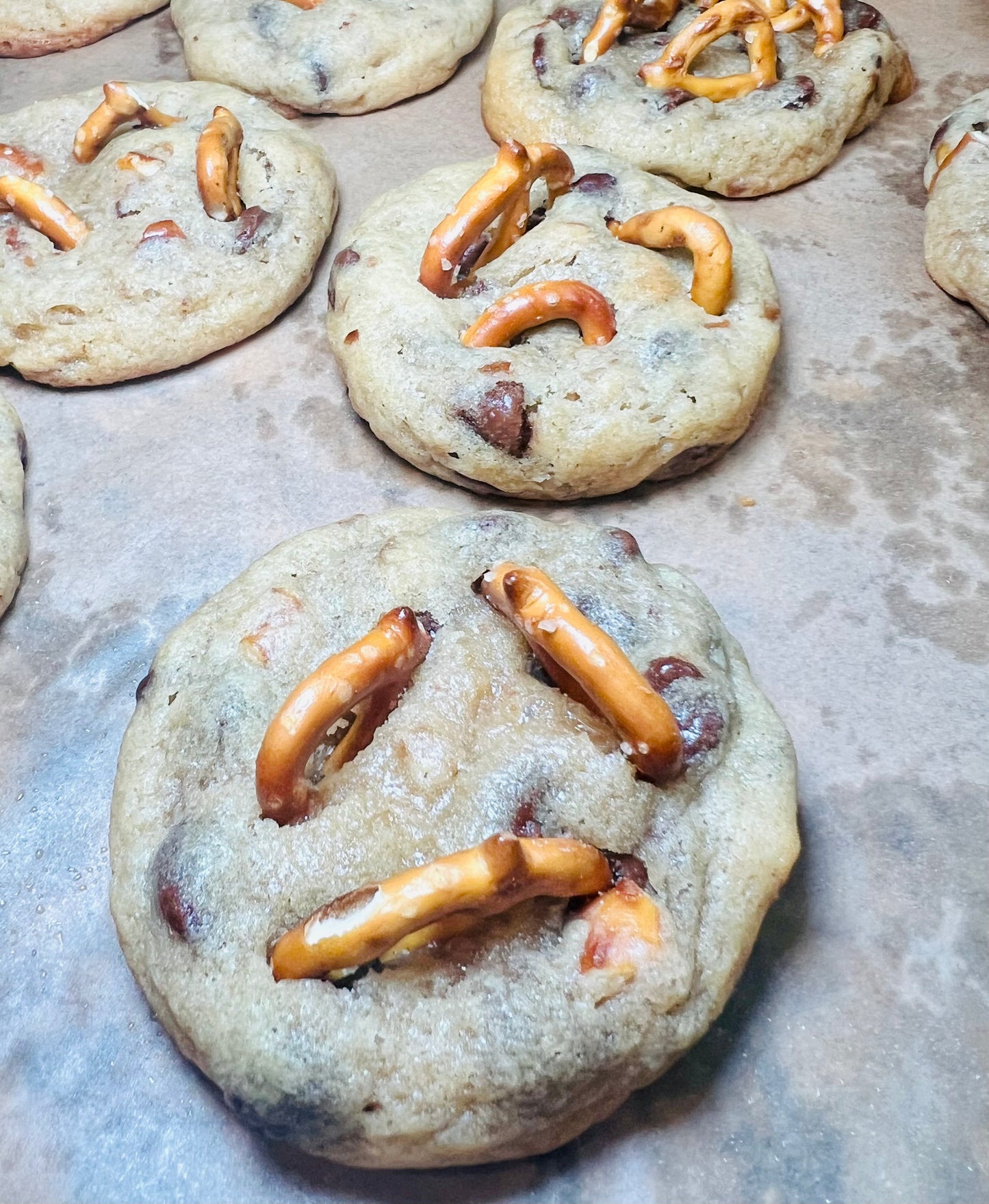Salted Caramel Pretzel Cookies