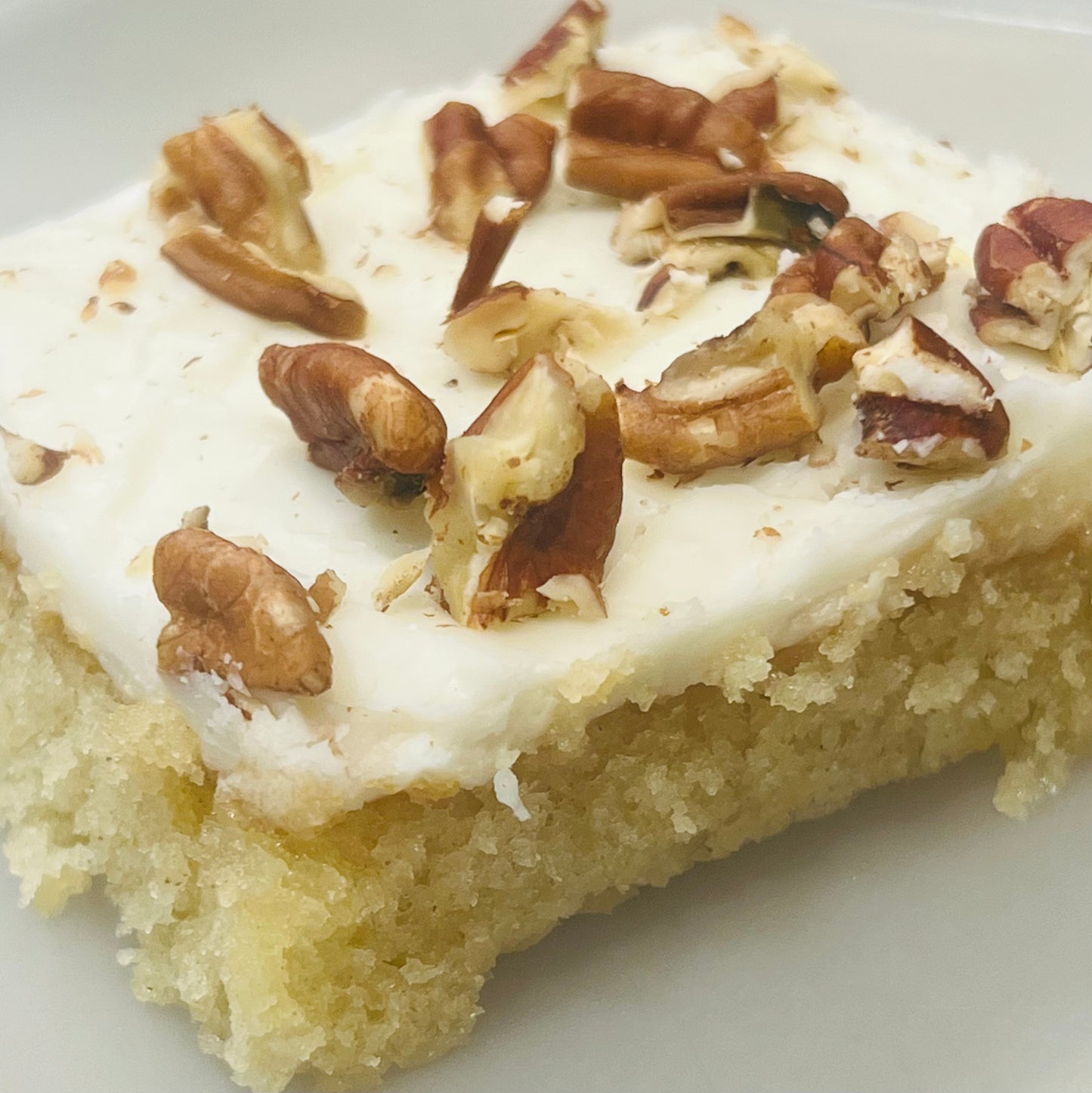 White Texas Sheet Cake Slices