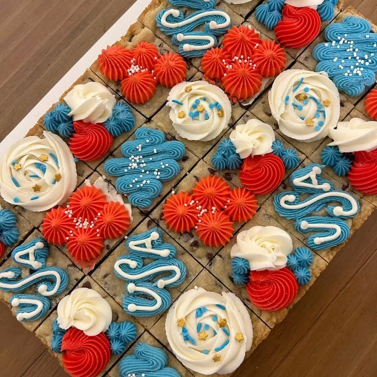 4th of July Pre-cut Cookie Cake