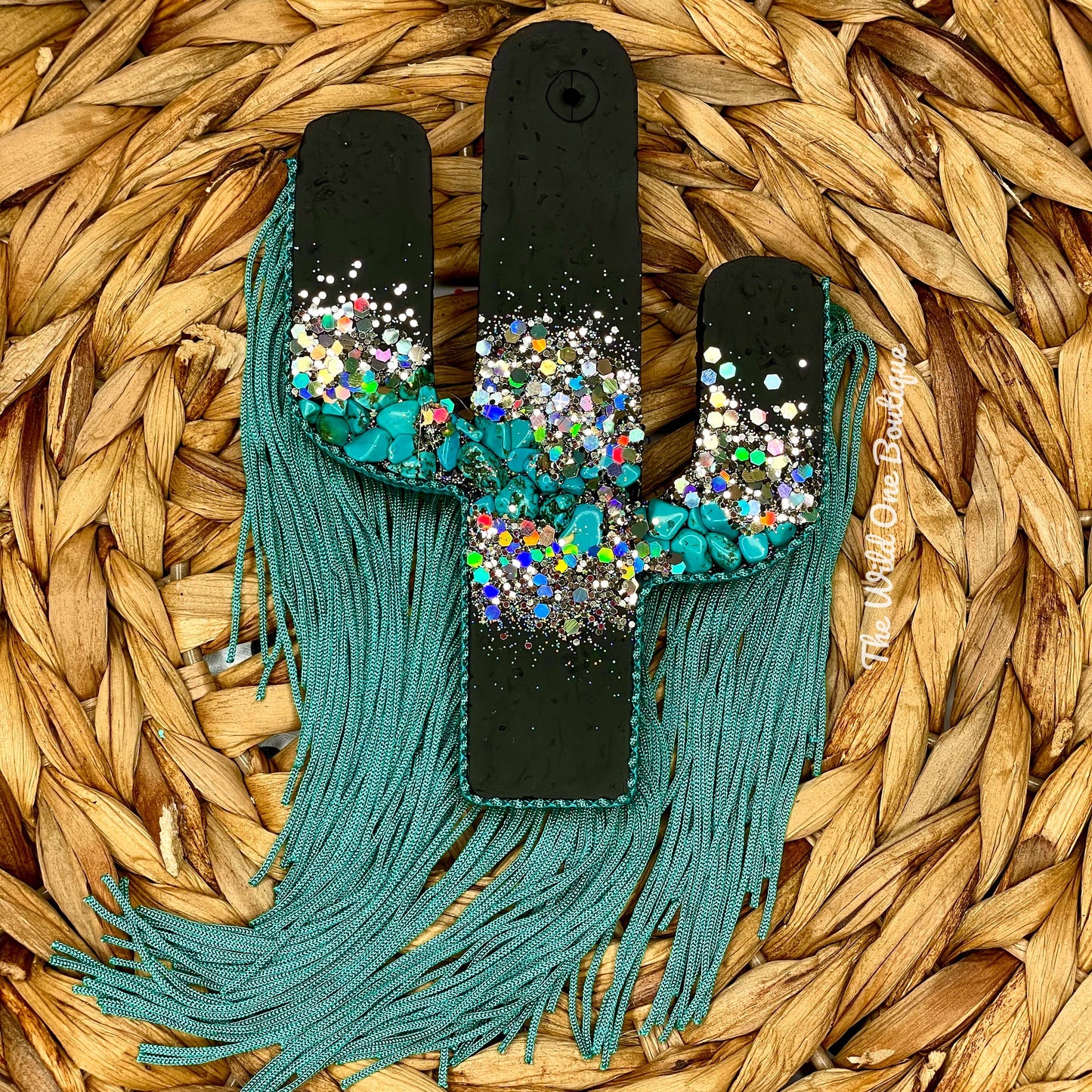 Black Cactus Car Freshie (with or without fringe
