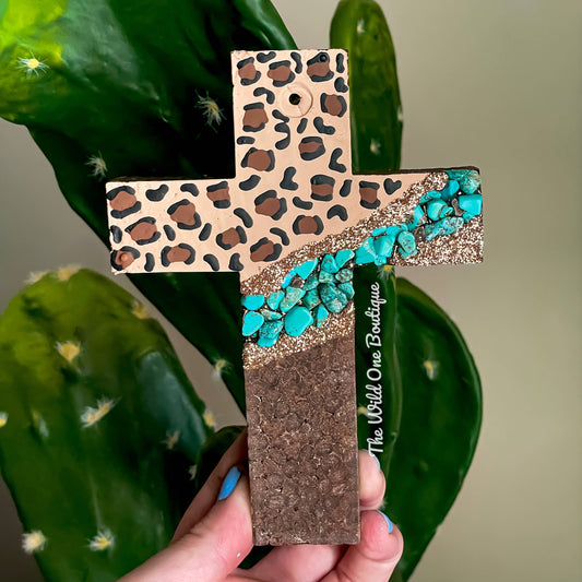 Cheetah Cross Car Freshie - Dream Upon A Design, LLC.