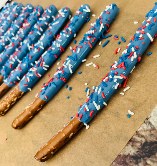Patriotic Pretzel Rods