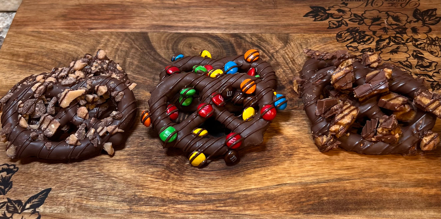 Candy Coated Chocolate Covered Pretzels - Dream Upon A Design, LLC.